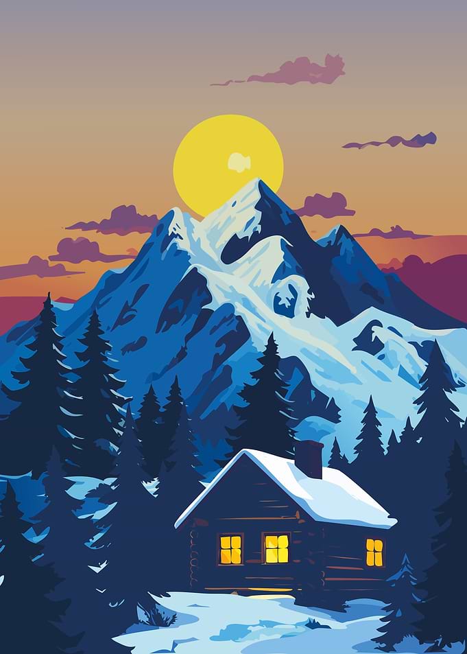Cozy Winter Landscape