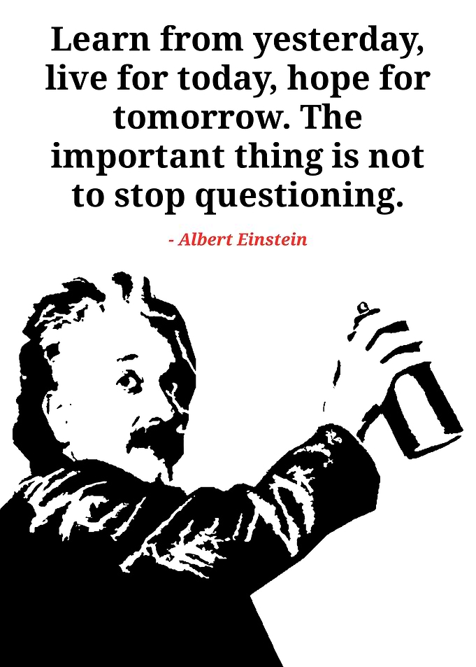 Albert Einstein Quote with Graffiti Portrait