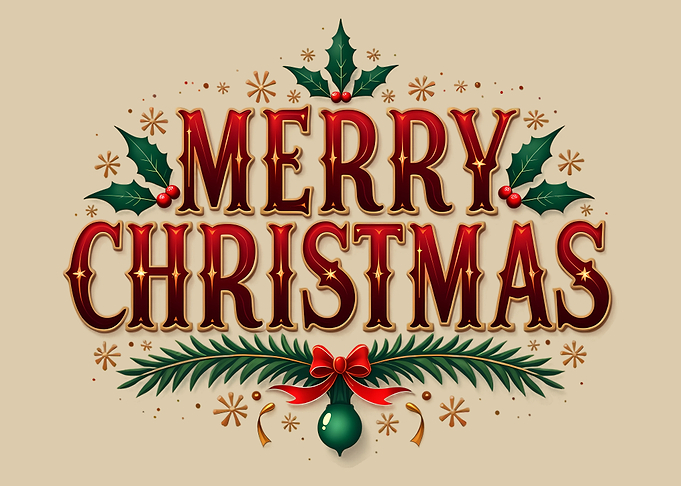 Merry Christmas Holiday Greeting Card