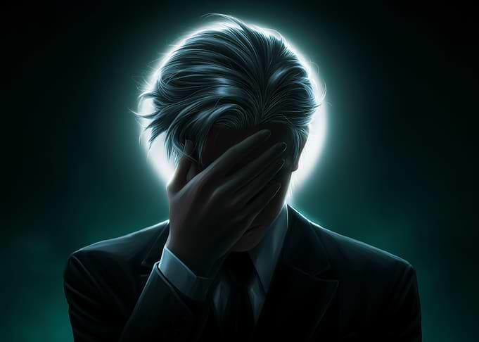 Man in despair, digital art