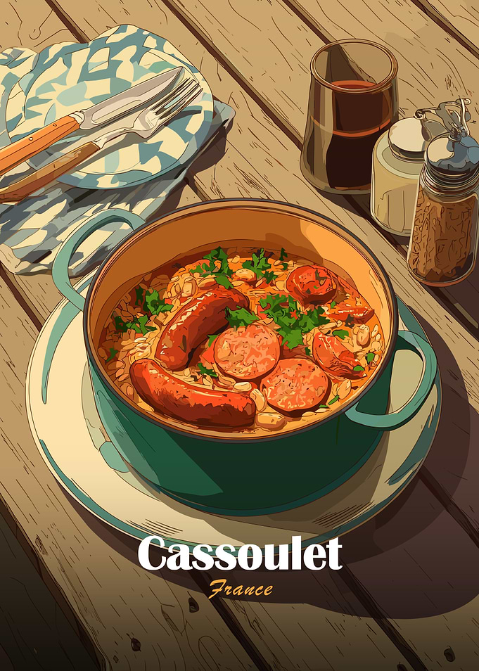 Cassoulet Dish Illustration