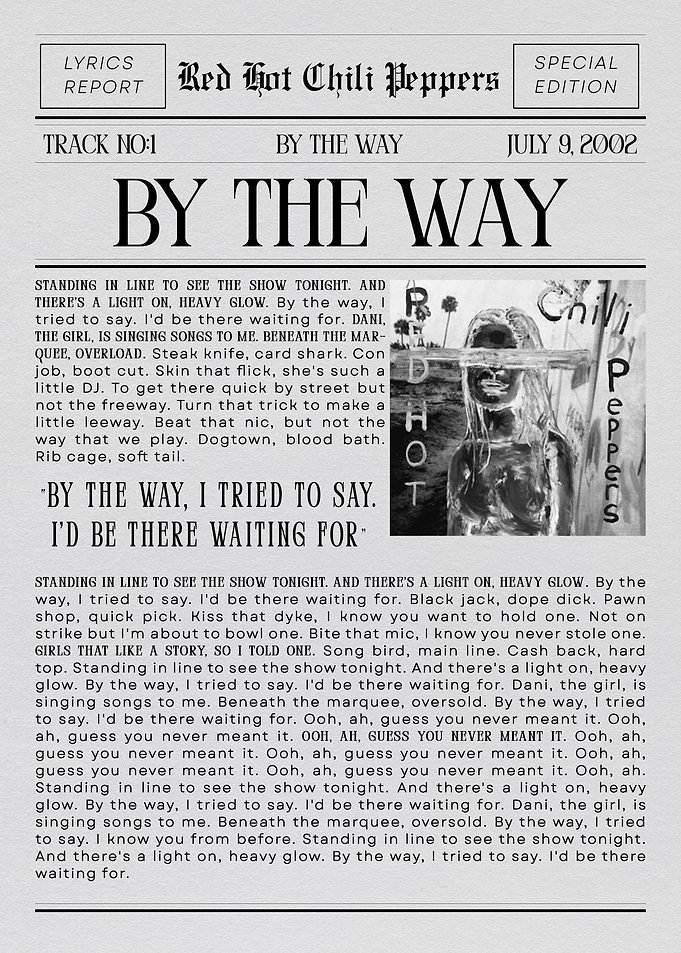 Red Hot Chili Peppers - By The Way