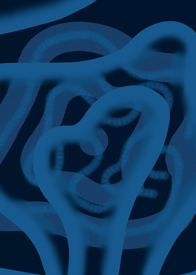 Abstract Blue lines and Shapes