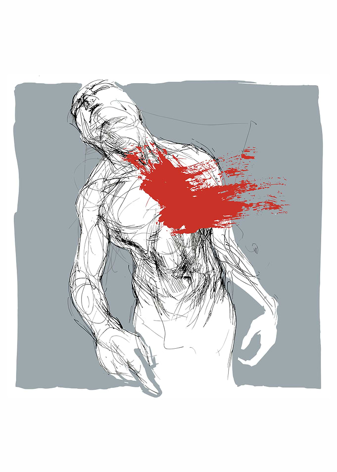 Bleeding Figure Sketch