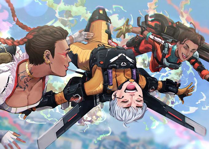 Apex Legends Characters Falling