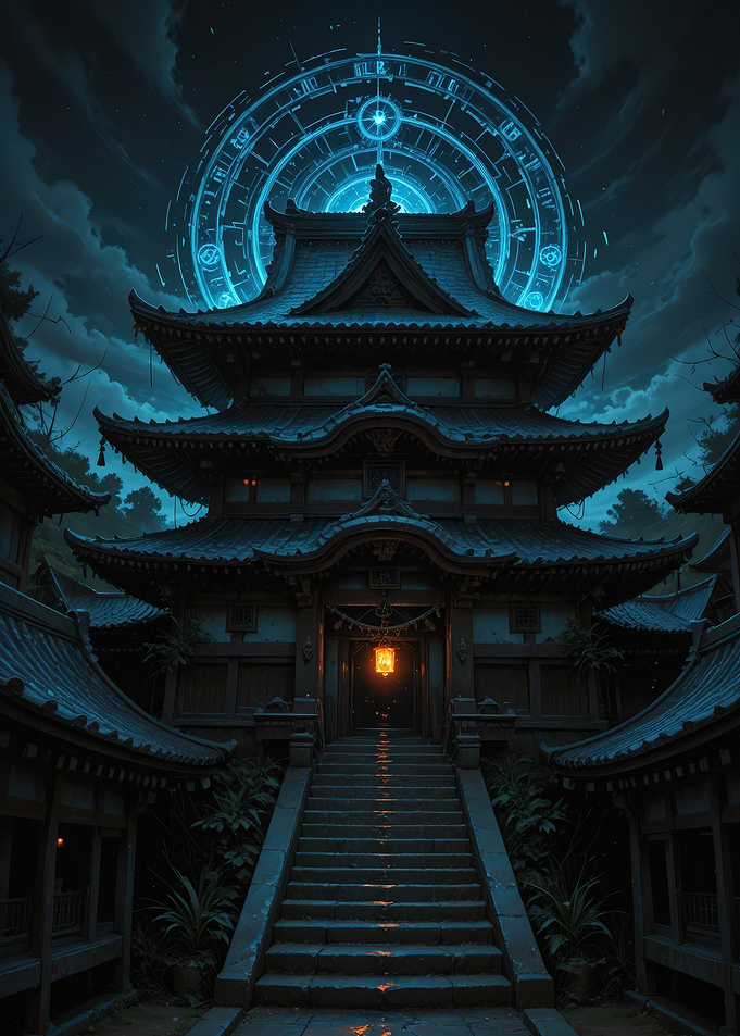 Japanese Temple with Magical Circle