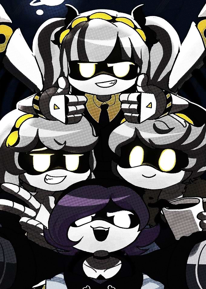 Murder Drones characters group shot
