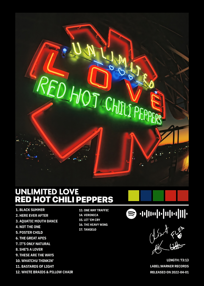 Red Hot Chili Peppers - Unlimited Love album cover
