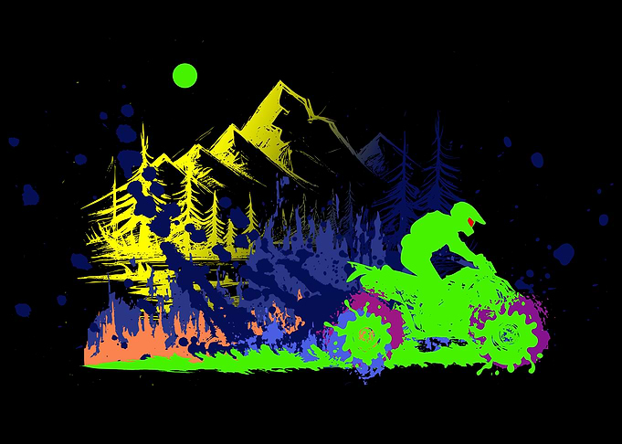 ATV Rider in Mountain Landscape