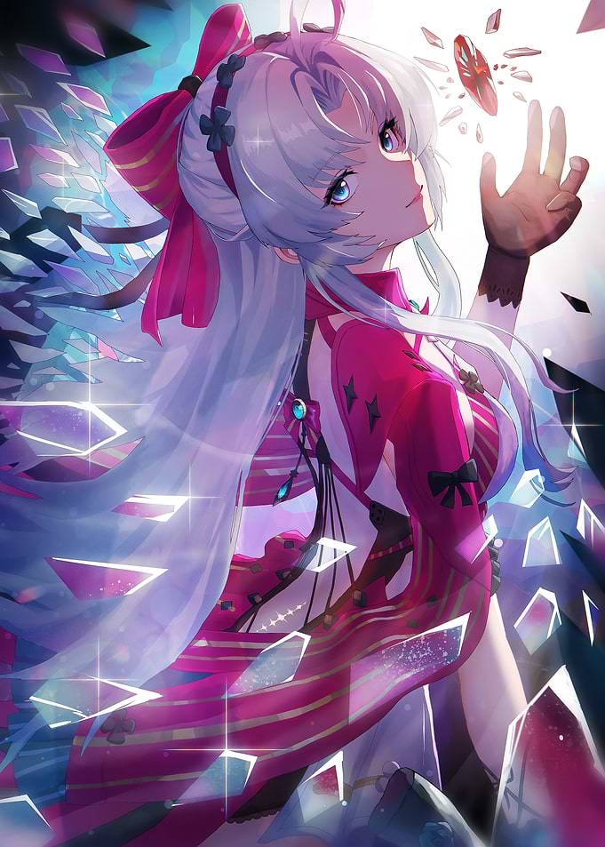 Girl with Crystals and Pink