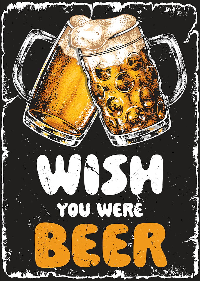 Wish You Were Beer Illustration