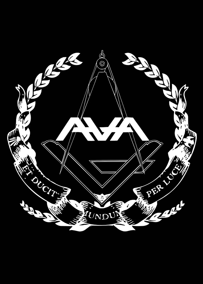 AVA Masonic Symbol in White