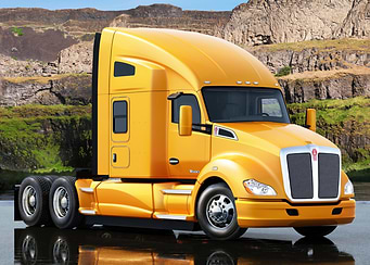 Yellow Kenworth Truck