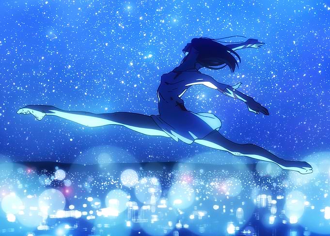 Celestial Leap in Blue