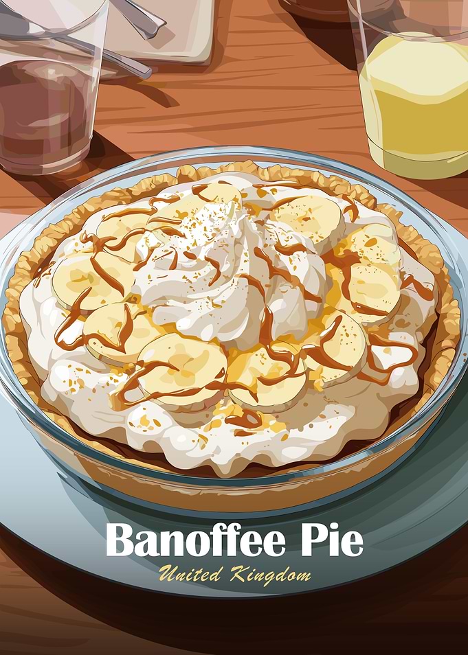 Banoffee Pie Illustration