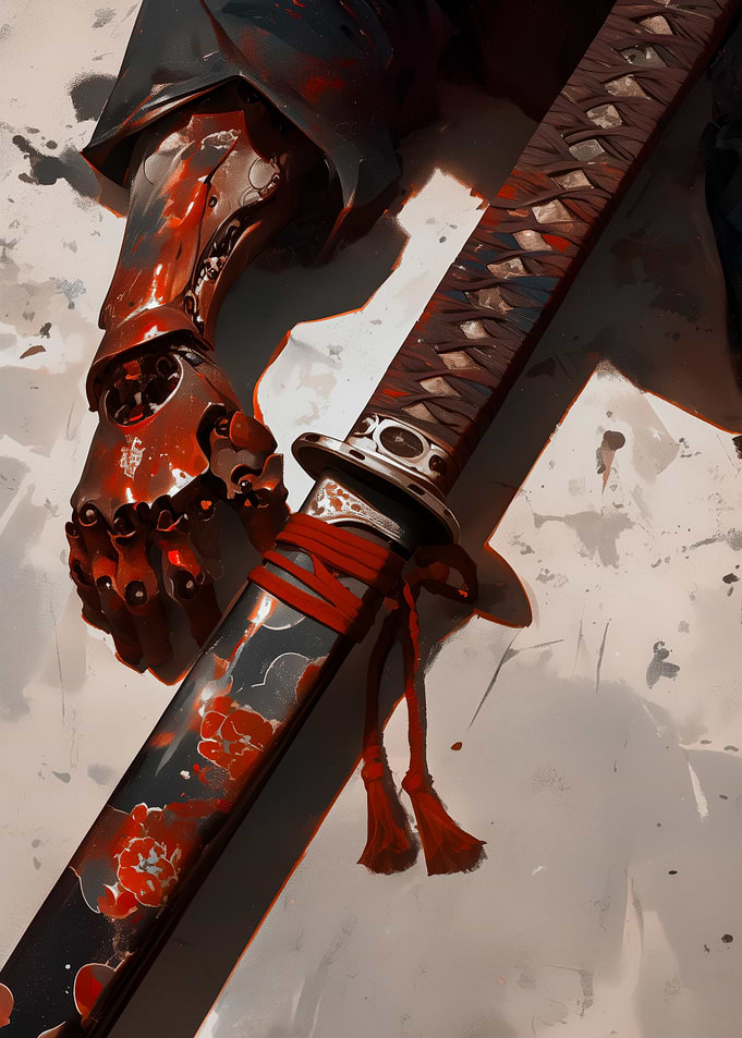 Cyberpunk Samurai Arm and Katana