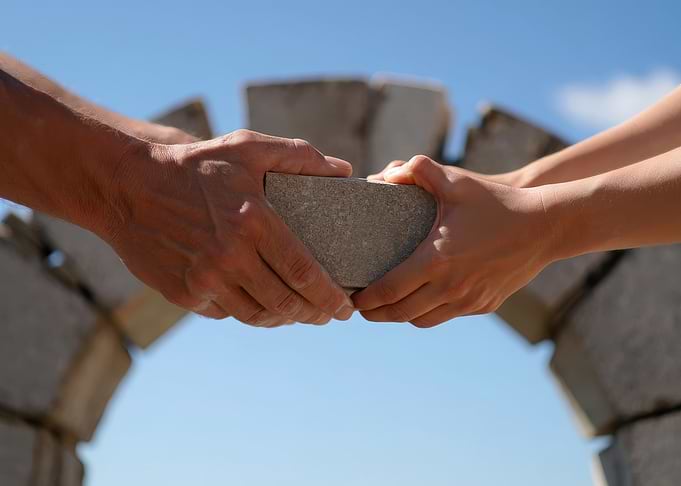 Building Together: Stone and Hands
