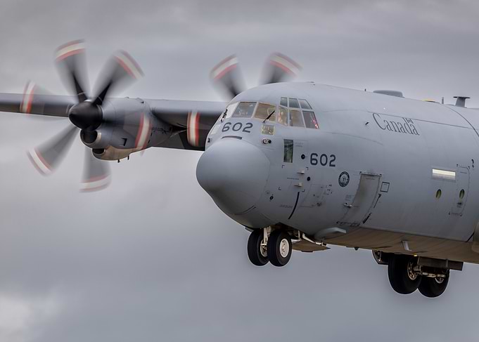 Canadian Hercules in Tactical Flight