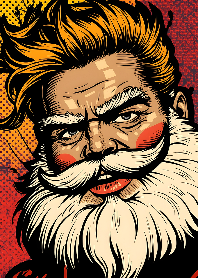 Pop Art Santa Claus Portrait