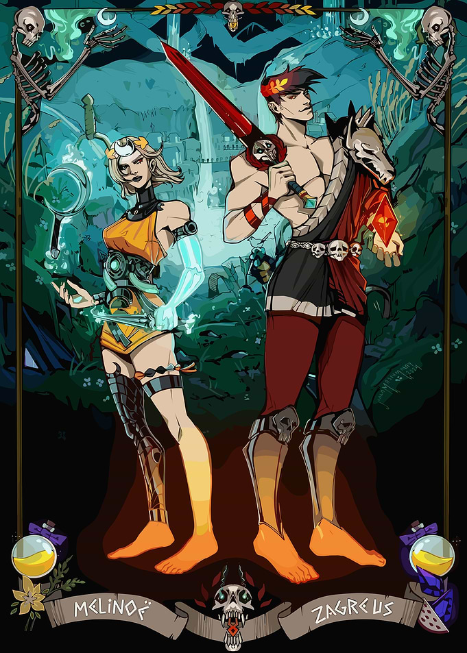 Melinoe and Zagreus from Hades II