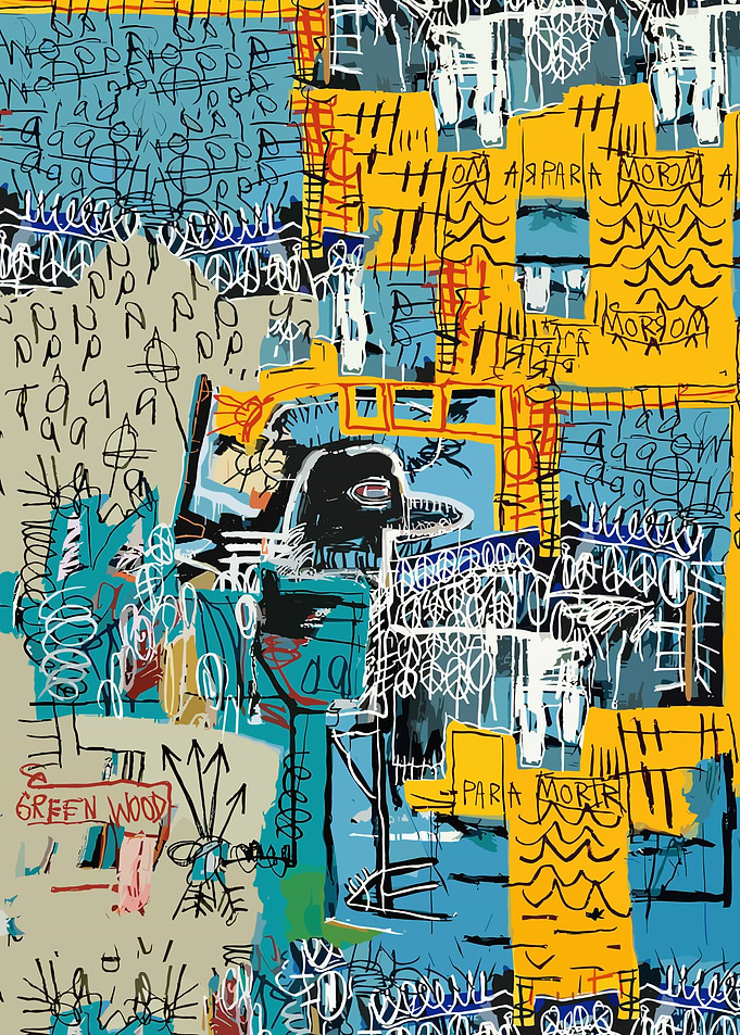 Abstract Bird Art with Text The Strokes Music