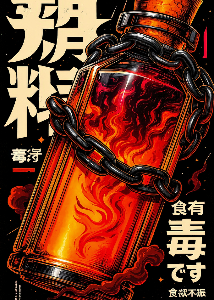 Poison Bottle with Chain