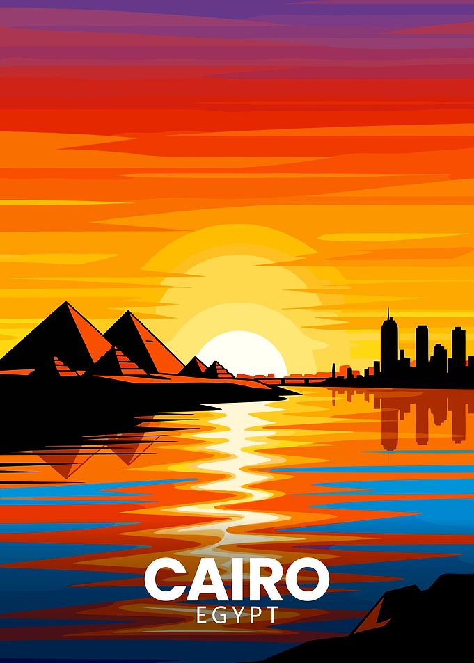 Cairo, Egypt Skyline at Sunset Travel