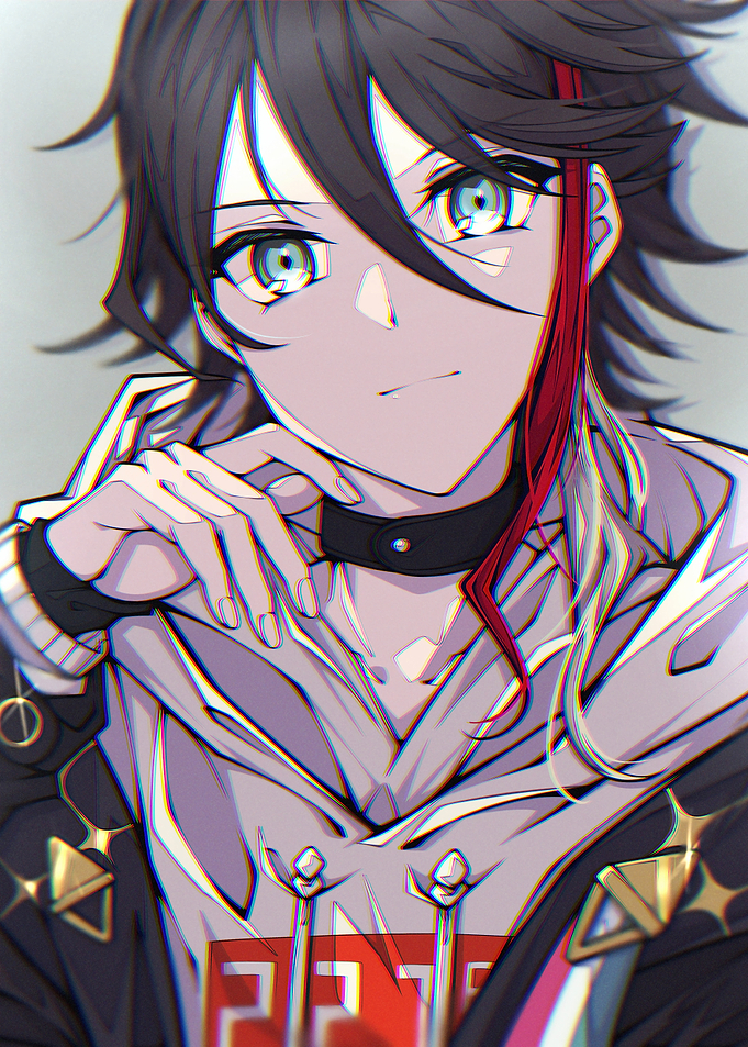 Anime Boy Portrait with Hoodie
