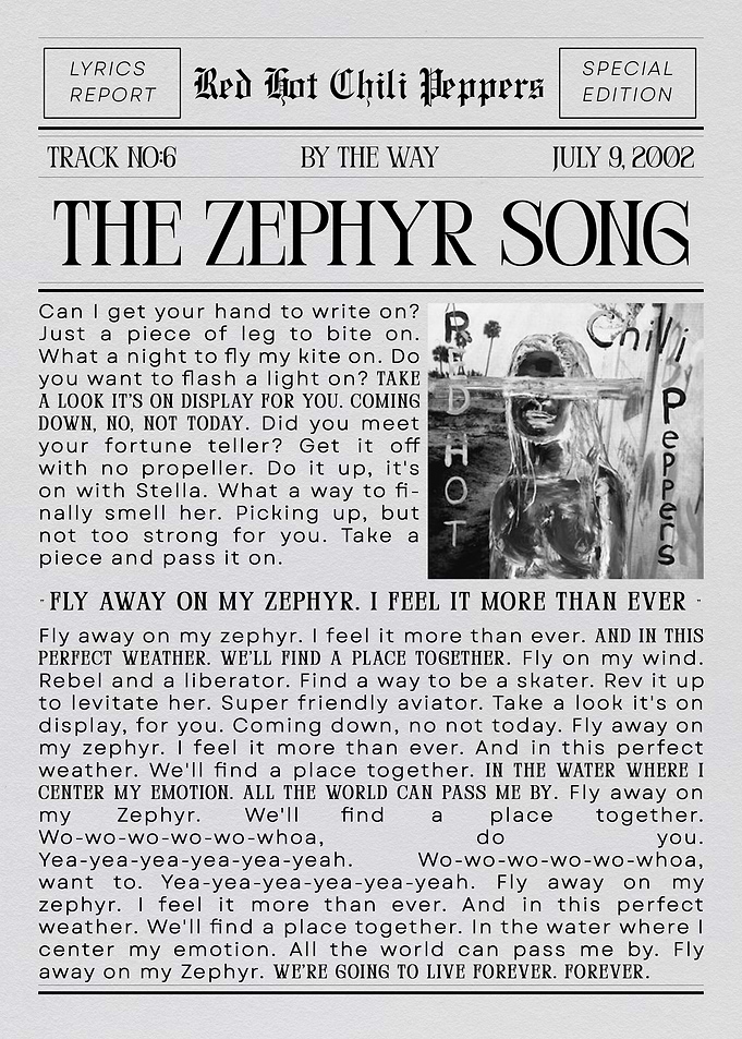 Red Hot Chili Peppers Zephyr