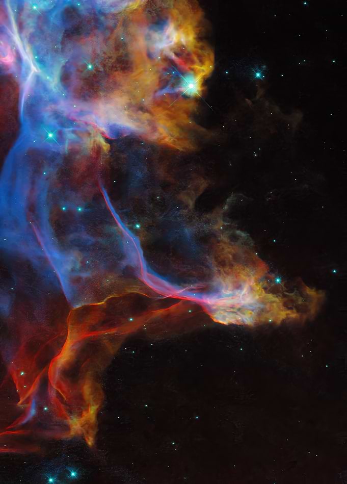 Cosmic Veil: Nebula's Vibrant Embrace