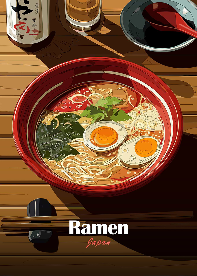 Ramen Bowl Illustration