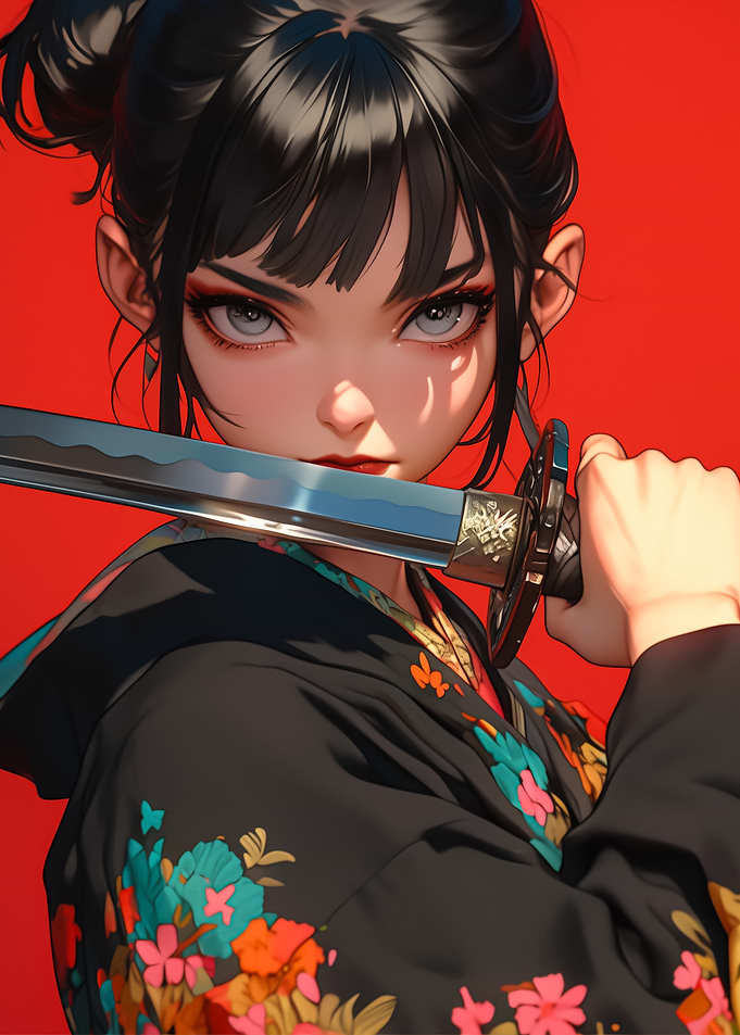 Anime Girl with Katana