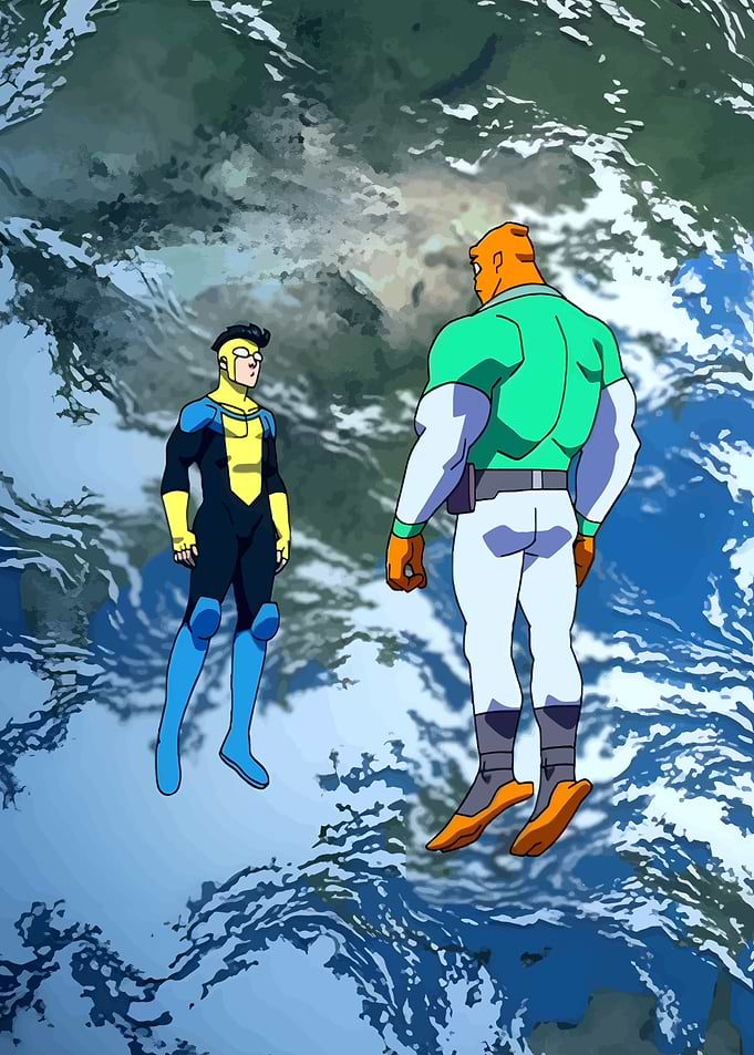 Invincible and Allen the Alien in Space