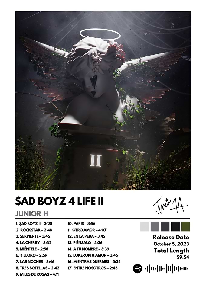 junior H SAD BOYZ 4 LIFE II Album Cover
