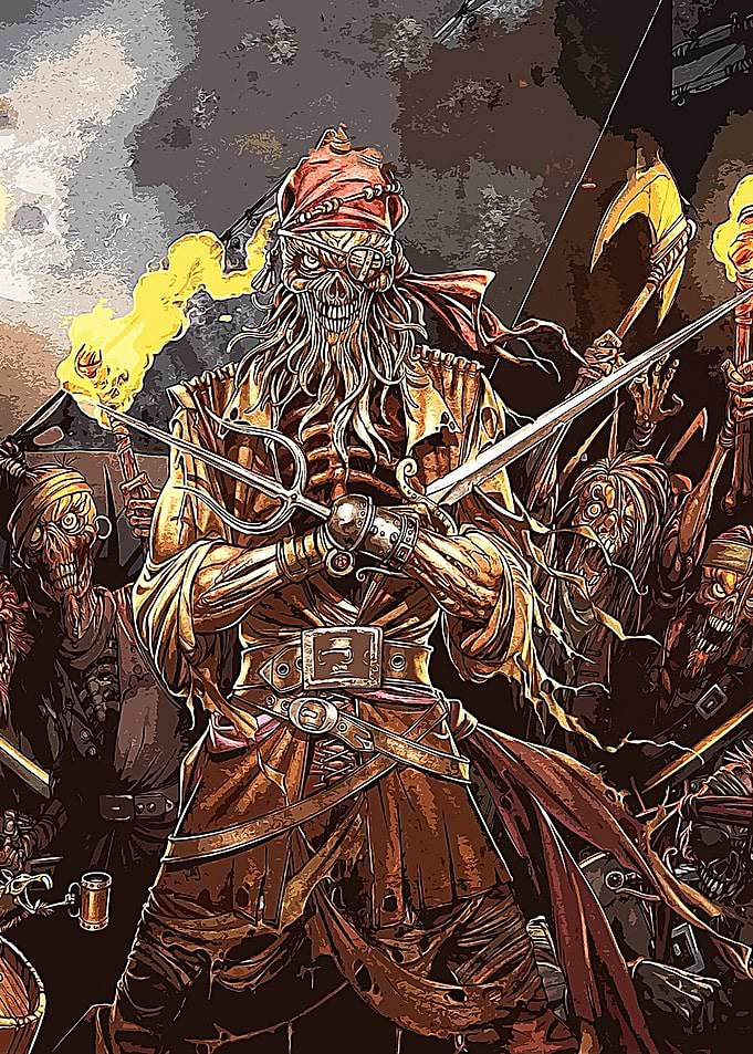 Undead Pirate Captain Illustration