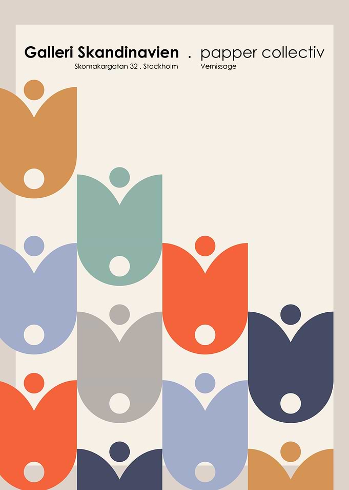 Stockholm Galleri Skandinavien Art Exhibition Poster