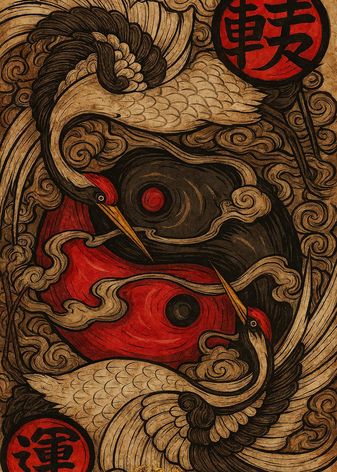 Yin Yang Cranes