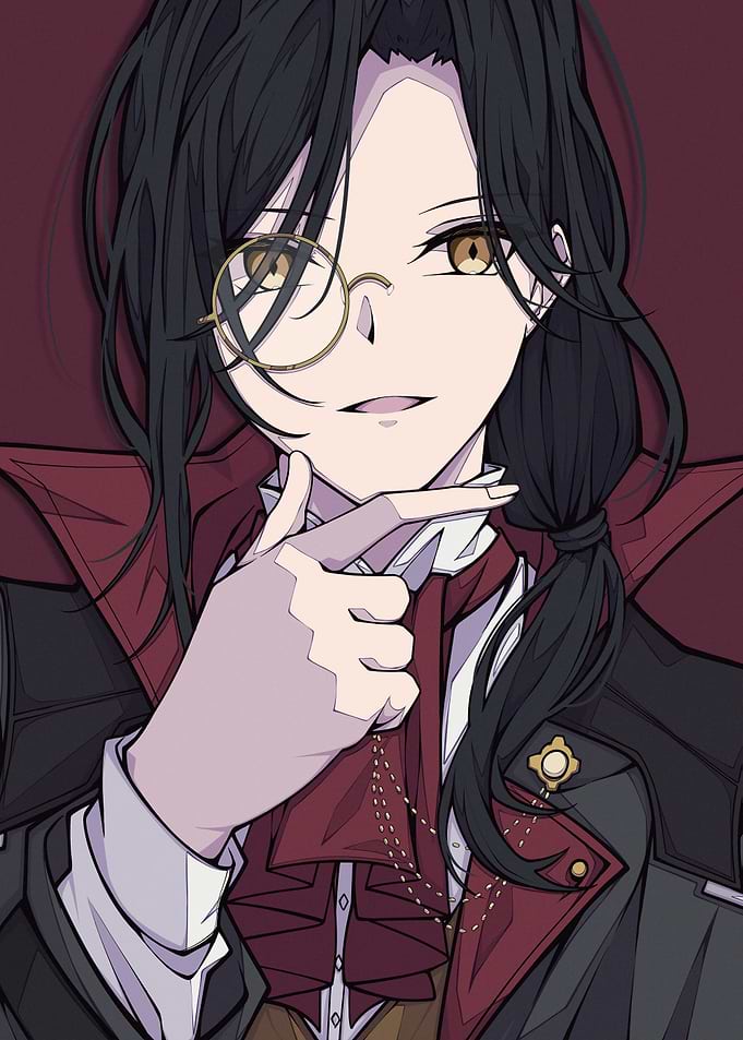 Anime Character with Monocle and Formalwear
