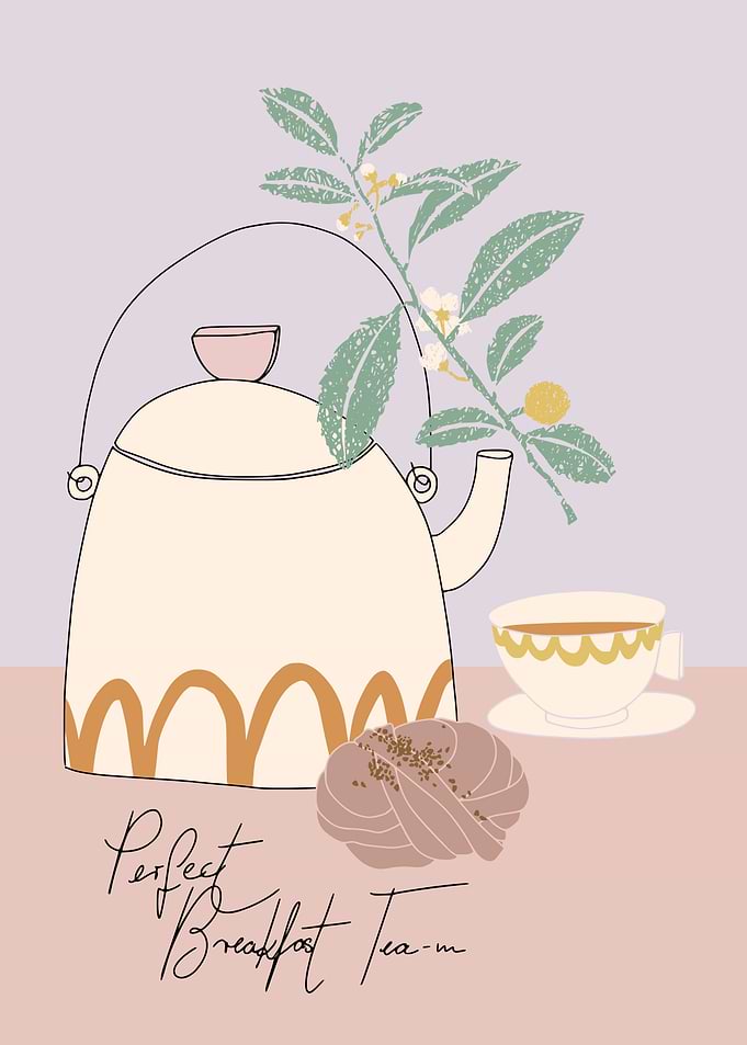 Charming Tea Time: A Perfect Breakfast setting