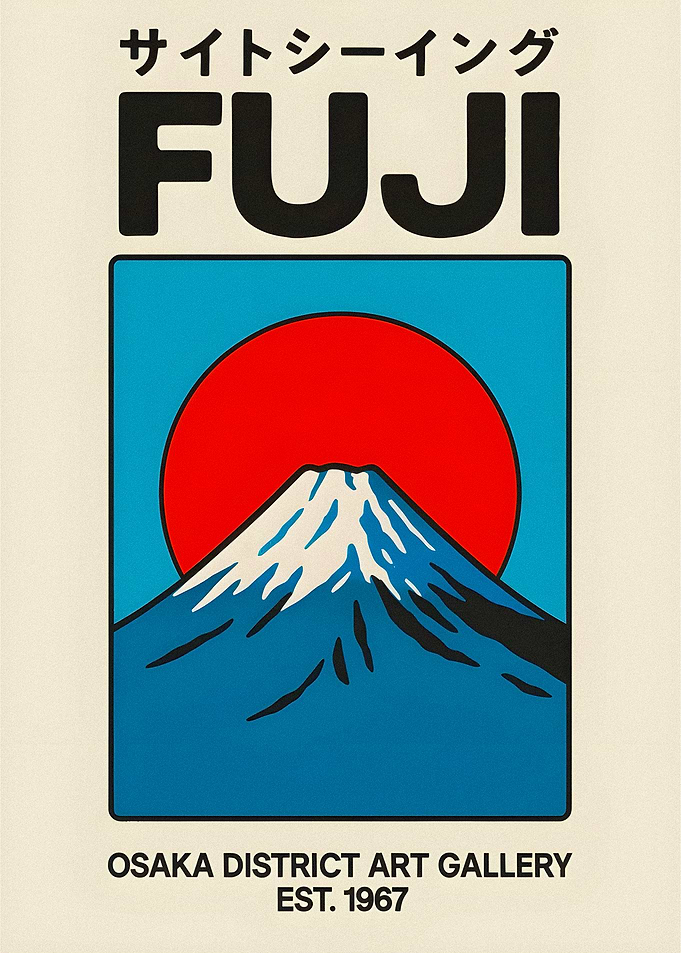 Sightseeing Fuji Osaka Art Gallery Poster