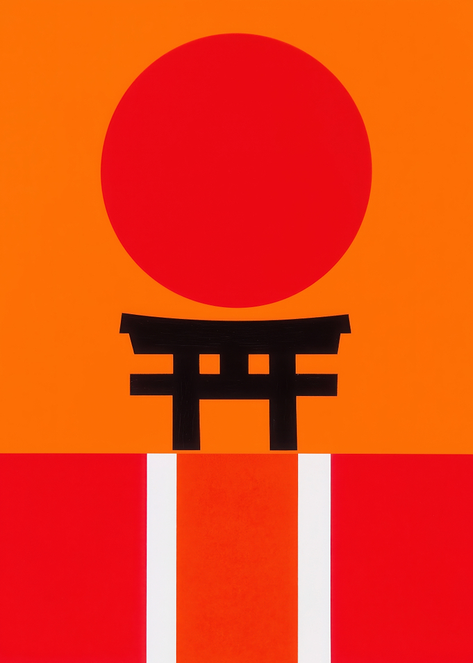 Japanese Torii Gate Minimalist Art