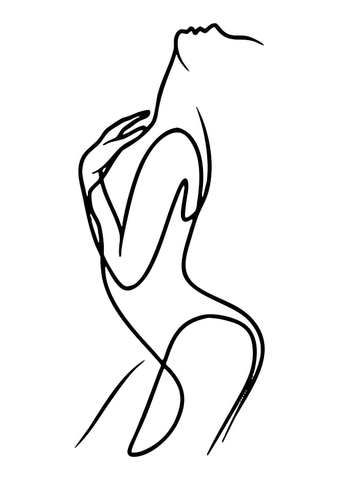 Minimalist Woman Line Art