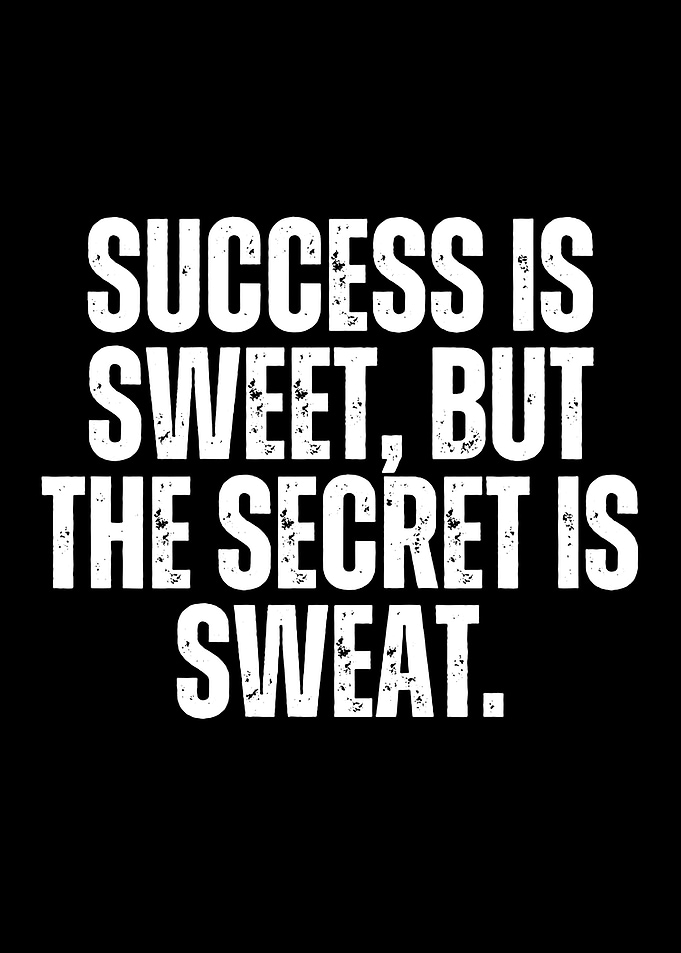 Success is Sweat Motivational Quote