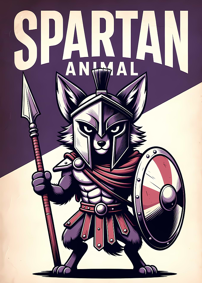 Spartan Animal Warrior Illustration