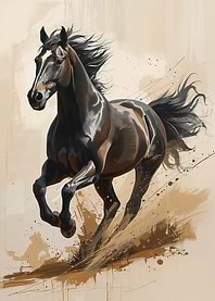 Galloping Horse Illustration