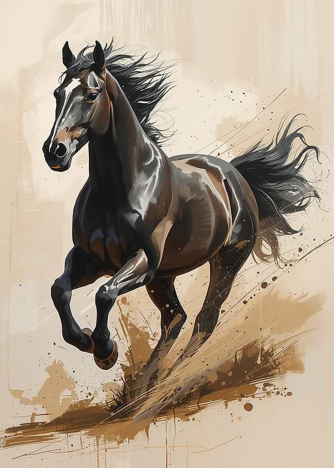 Galloping Horse Illustration