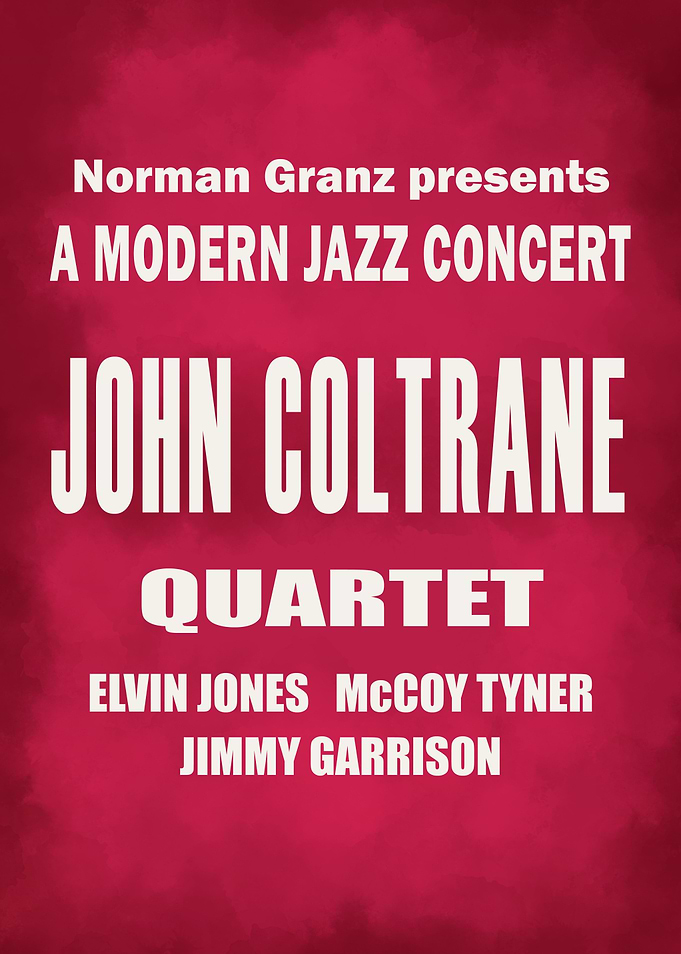 John Coltrane Quartet Concert Poster
