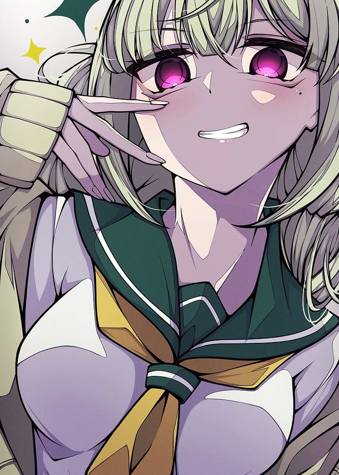 Anime Girl with Glowing Eyes