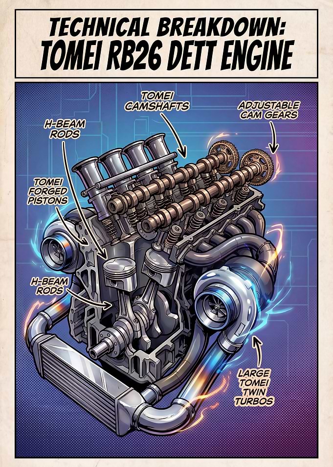Tomei RB26 DETT Engine Technical Breakdown