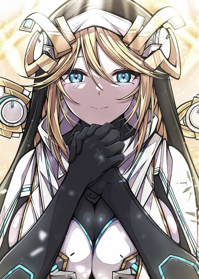 Anime Girl with Futuristic Headdress